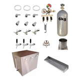 Kit P/ Beer Truck Com Resfriador A Gelo 3 Vias Chopp
