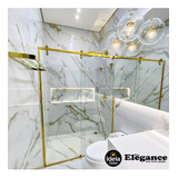 Kit P/ Box Banheiro Elegance - 2,00x2,00mts - Dourado / Gold
