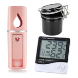 Kit P/ Extensão Cílios Nano Mister Pote Hermético Higrómetro