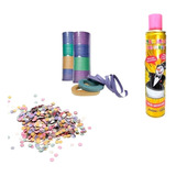 Kit P/ Pular Carnaval Espuminha Em Spray Confete Serpentina
