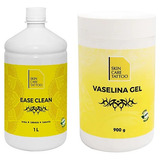 Kit P/ Tatuagem Sabão Ease Clean + Vaselina Gel 900g Tattoo*