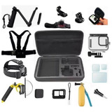 Kit P Gopro Hero 10 9 Black Dome Estanque Mala Tripé E Peito