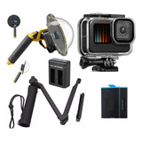 Kit P Gopro Hero 12 11 Black Dome Carregador Estanque Tripé