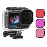 Kit P Gopro Hero 12 Hero 11 Black Caixa Estanque E Filtros