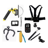 Kit P Gopro Hero 9 10 11 Black Dome Capa Tripé Controle Wifi
