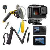 Kit P Gopro Hero 9 Black Dome Estanque Tripé Película Float