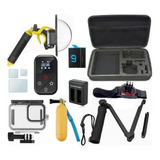 Kit P Gopro Hero 9 Hero 10 Black Mala Dome Estanque Controle