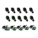 Kit P4 Conectores Macho 10 E Femea 10 Com Borne Total 20un