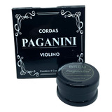 Kit Paganini 1 Encordoamento Violino 3/4 4/4 + 1 Breu Black