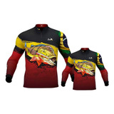 Kit Pai E Filho 2 Camiseta Camisa De Pesca Com Proteção Uv