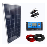 Kit Painel Placa Controlador Solar Fotovoltaica  150w Watts
