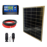 Kit Painel Placa Controlador Solar Fotovoltaica 80w Watts
