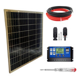 Kit Painel Placa Controlador Solar Fotovoltaica 80w Watts