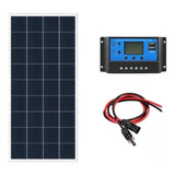 Kit Painel Placa Energia Solar 150w 155w+ Controlador+ Cabo