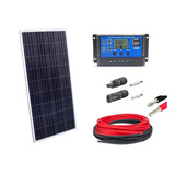 Kit Painel Placa Energia Solar 150w Contro30a Cabo E Mc4