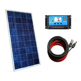 Kit Painel Placa Energia Solar 150w Contro30a Cabo E Mc4