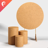 Kit Painel Ripado 120x180 + Trio Mesa Cubo Vazado P M G