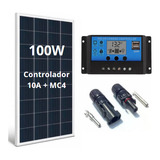 Kit Painel Solar 100w + Controlador