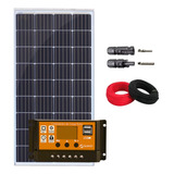 Kit Painel Solar Fotovoltaico 150w C/ Controlador 30a Placa