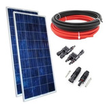 Kit Painel Solar Placa Célula 150w + Cabo + Conector Mc4