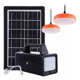 Kit Painel Solar Portátil 2 Lâmpada