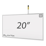 Kit Painel Touch Screen 20 Resistivo 4 Vias Usb Playtix