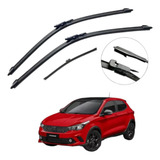 Kit Palheta Limpador Parabrisa Silicone Argo 2017 À 2024