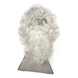 Kit Papai Noel Luxo Barba Peruca Fio Sintético Fantasia