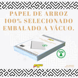 Kit Papel Arroz A4 Branco + Instruções + Pacotes Pp