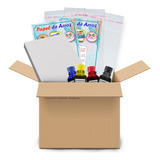 Kit Papel Arroz A4 Branco + Tintas + Instruções + Pacotes Pp