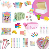 Kit Papelaria Criativa Fofa Divertida Kawaii Liccil Caixa 15 Itens Criativos Material Escolar