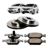 Kit Par Disco E Pastilha Freio Honda City Civic Fit Trw