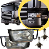 Kit Par Farol+lâmpadas H4 24volts Scania Série 4 P-114 320