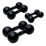 Kit Par Halter 1 2 E 3 Kg Bola Pintado - Peso Total 12kg