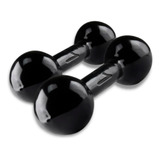 Kit Par Halter 1 Kg Bola Emborrachado - Peso Total 2kg