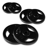 Kit Par Halter Anilha Sport 3 5 E 15 Kg Barra Olímpica T46kg