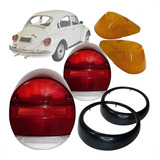 Kit Par Lente Lanterna Rubi Pisca Ambar Aro Preto Fusca