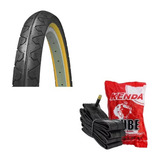 Kit Par Pneu Bicicleta Slick Kenda 26x1.95 E Par Câmara Ar