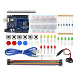 Kit Para Arduino Uno/ Botoes/ Protoboard/ Leds 
