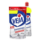 Kit Para Banheiro Veja X-14 Refil 400ml Mais Garrafa 500ml