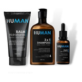 Kit Para Barba Human Shampoo 3x1