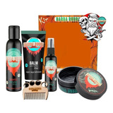 Kit Para Barba Rubra Com Óleo, Shampoo, Balm, Pomada E Pente