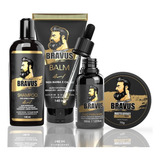 Kit Para Barba Shampoo + Balm + Óleo+pomada Modeladora