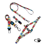 Kit Para Cães Tamanho Gg Coleira Peitoral Guia Cinto
