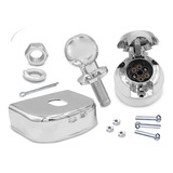 Kit Para Engate Carretinha Bola Capa Aço Inox Tomada Cromada