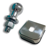 Kit Para Engate Reboque Bola E Capa Aço Inox