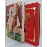 Kit Para Estudo Bíblico - Biblia Slim Vermelha + Dicionario Biblico Ilustrado