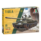 Kit Para Montar T-55a Medium Battle Tank - 1/72 - Italeri