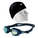 Kit Para Natação Speedo Tempest Mirror + Touca Xtrafit