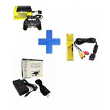 Kit Para Playstation 2 Ps2 - Controle, Fonte E Cabo Av